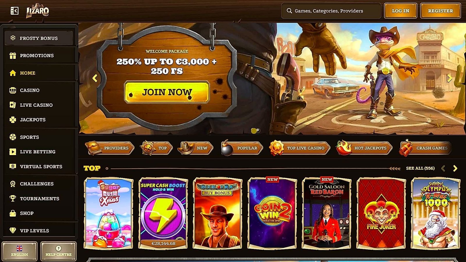 Lizaro Casino mobile Version
